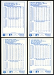 1989 Kenner SLU “Baseball Greats” Cards- 4 Diff. N.Y. Yankees