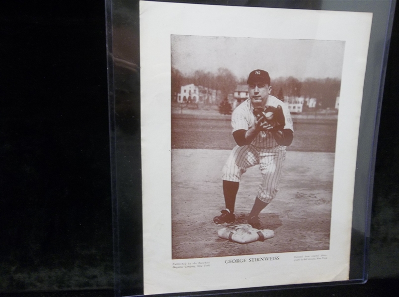 1910-’57 Baseball Magazine Co. Premium Poster (M113)- George Stirnweiss, Yankees