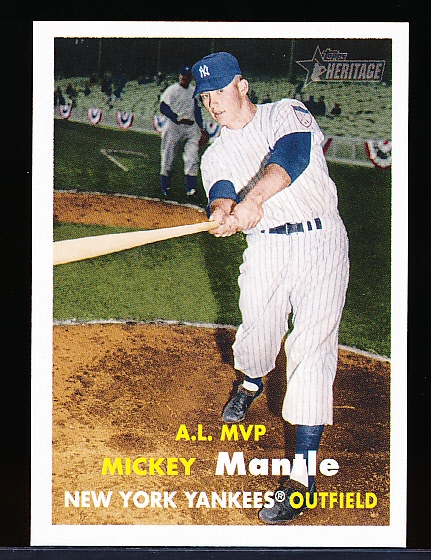 2007 Topps Heritage National Convention Retro Bb- #410 Mickey Mantle, Yankees