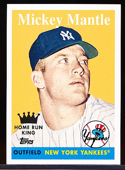 2008 Topps National Convention Retro Bb- #496 Mickey Mantle Home Run King, Yankees