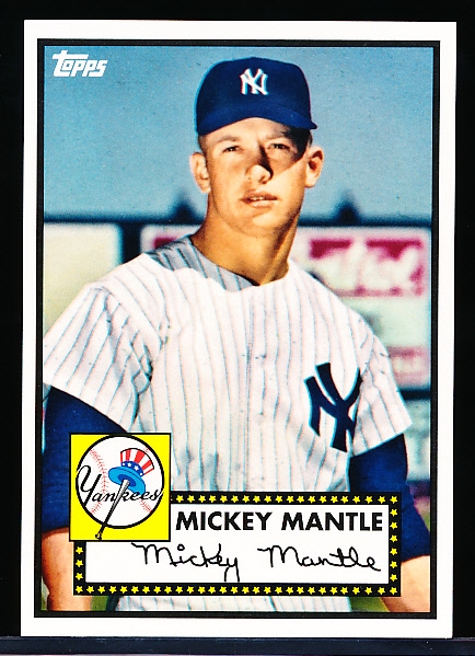 2012 Topps National Collector’s Convention (Baltimore) VIP Promo- #408 Mickey Mantle, Yankees- (1952 Topps Style)