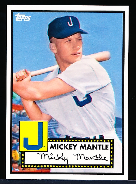 2012 Topps National Collector’s Convention (Baltimore) VIP Promo- #409 Mickey Mantle, Joplin Miners- (1952 Topps Style)