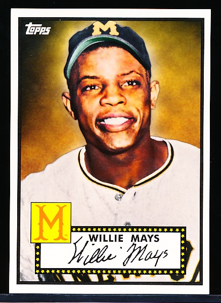 2012 Topps National Collector’s Convention (Baltimore) VIP Promo- #410 Willie Mays, Minneapolis Millers- (1952 Topps Style)