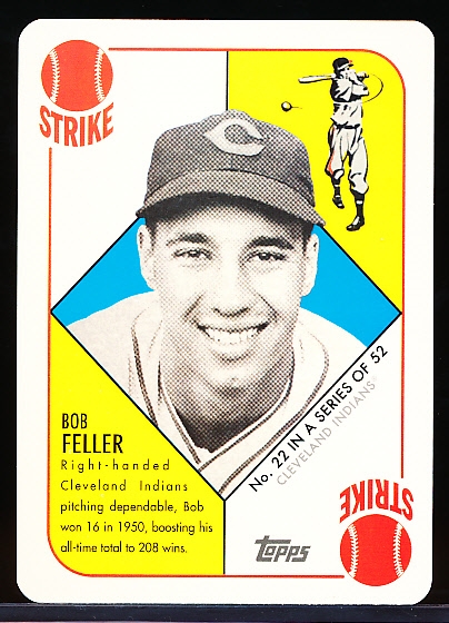 2016 Topps National Sports Collector’s Convention VIP ’51 Topps Red Back Card- Bob Feller, Indians