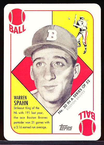 2016 Topps National Sports Collector’s Convention VIP ’51 Topps Red Back Card- Warren Spahn, Boston Braves