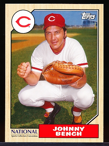 2017 Topps National Sports Collector’s Convention VIP Card- #87VIP-2 Johnny Bench, Reds