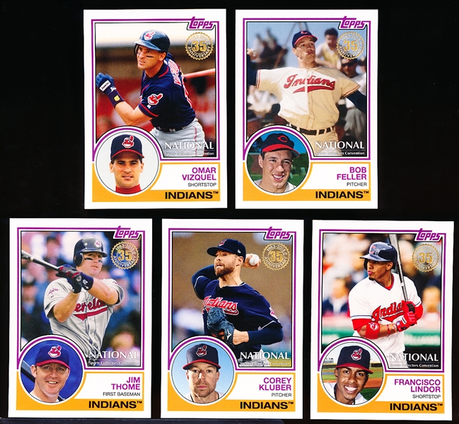 2018 Topps National Sports Collector’s Convention Cleveland Indians VIP Card Set of 5