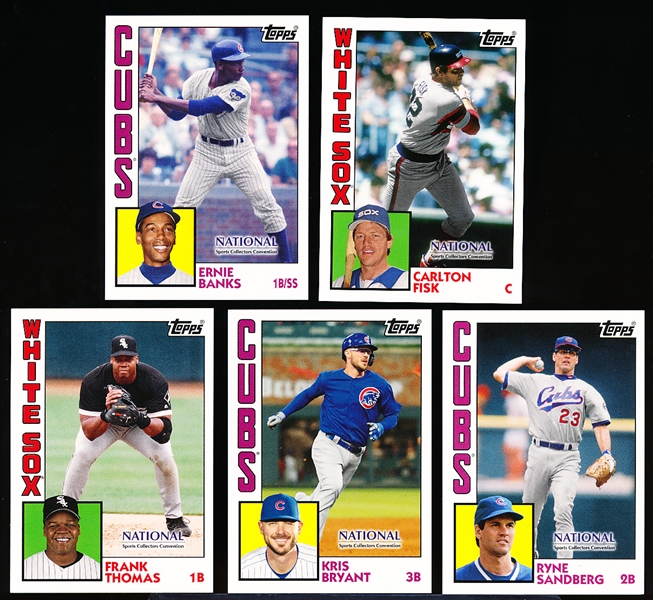 2019 Topps National Sports Collector’s Convention Chicago Cubs/ White Sox Baseball VIP Card Set of 5
