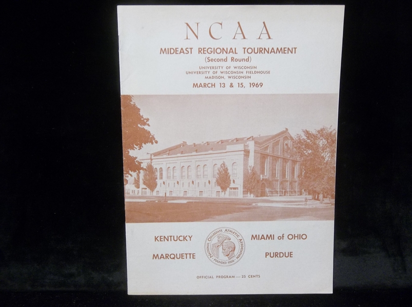 March 13 & 15, 1969 NCAA Mideast Regional Tournament (2nd Round) Program