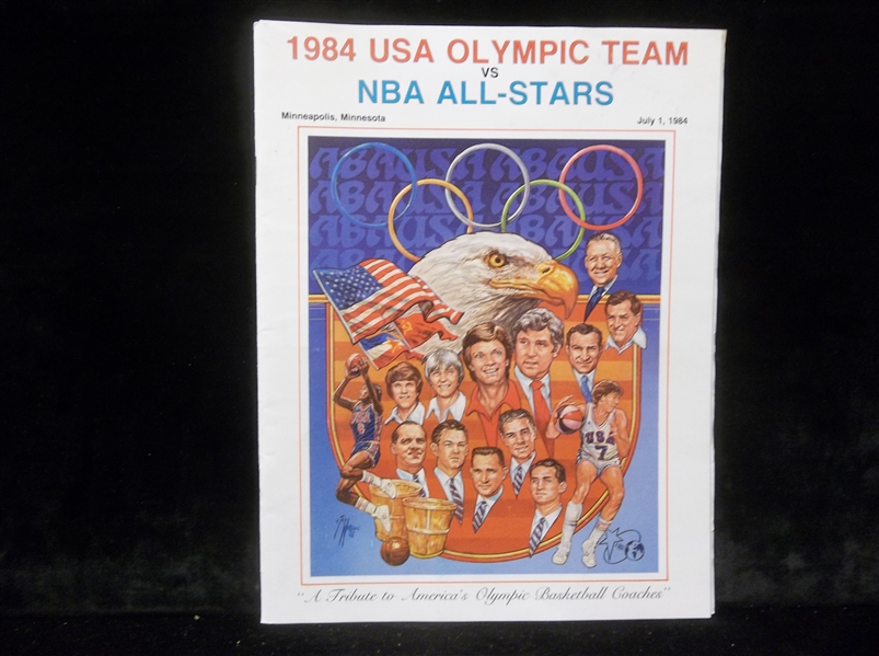 July 1, 1984 USA Olympic Basketball Team vs. NBA All-Stars Program (Minneapolis, MN)- Unscored