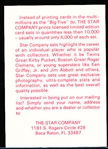 1990 Star Co. Michael Jordan White “Glossy Ad Card”