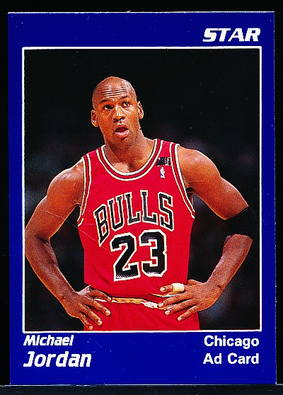 199? Star Co. Michael Jordan Blue Bordered/ White Print “Ad Card”