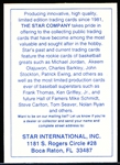 199? Star Co. Michael Jordan Blue Bordered/ White Print “Ad Card”