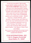 199? Star Co. Michael Jordan White Bordered/ Red Print “Ad Card”