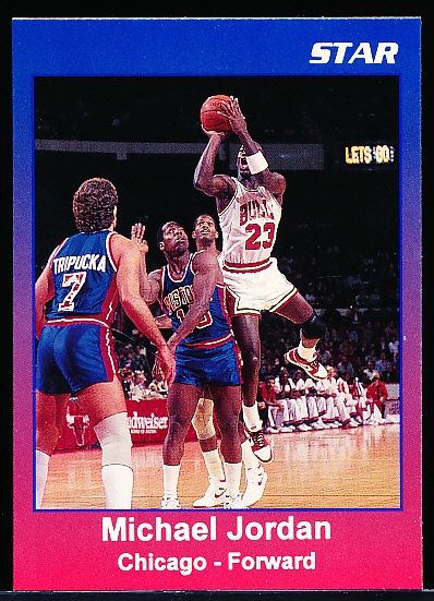 199? Star Co. Michael Jordan Blue Border Fading into Red Bordered “Prototype” Card/ White Print