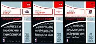 2005-06 Finest Bskbl. “Finest Facts”- 3 Diff. Cards
