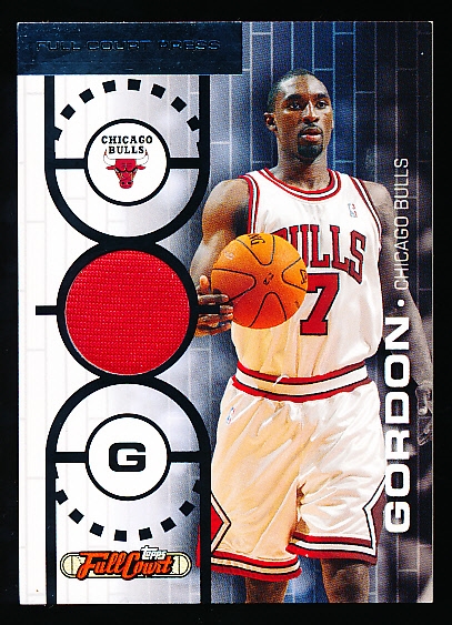 2005-06 Topps Full Court Bskt.- “Full Court Press Jersey”- #FCP4 Ben Gordon, Bulls- #424/499