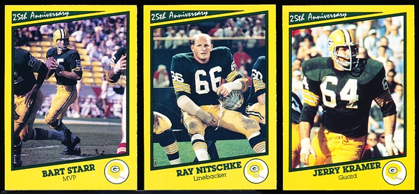 1990 Champion Cards Green Bay Packers 25th Anniversary Super Bowl I Complete Set of 45
