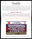 October 8, 1995 OmniTel, Inc. New England Patriots 10th Anniversary AFC Champions 3 Unit Team Picture Phone Card- 25491/70,000