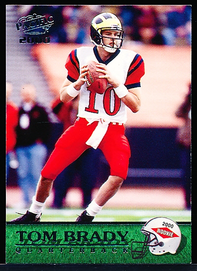 2000 Pacific Ftbl.- #403 Tom Brady RC, Michigan