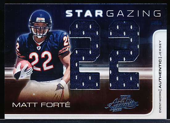 2008 Absolute Memorabilia Ftbl.- “Star Gazing Jersey Number”- #SG15 Matt Forte, Bears- #11/25 Made!