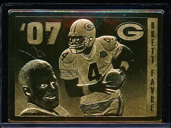 2008 NFL Properties 23kt Gold Brett Favre Packers Card