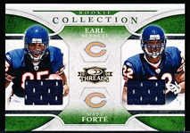 2008 Threads Ftbl.- “Rookie Collection Combo Materials”- #RCCM-3 Earl Bennett/ Matt Forte, Bears- #186/500