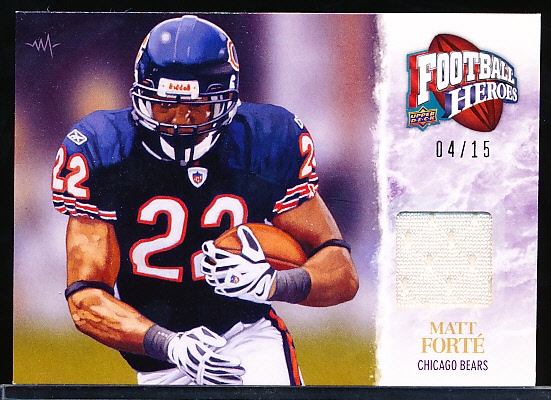 2009 Upper Deck Football Heroes- “Jerseys”- #420 Matt Forte, Bears- #04/15 Made! 