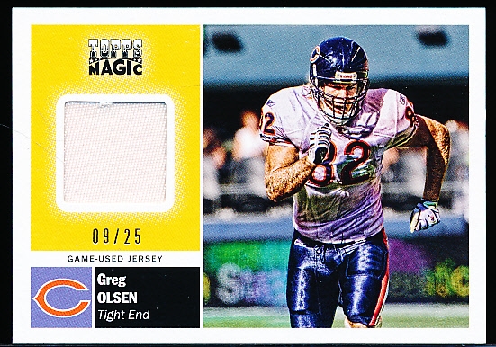 2010 Topps Magic Ftbl.- “Relic Card”- #158 Greg Olsen, Bears- #09/25 Made!