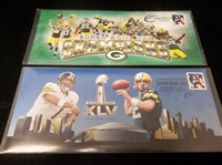 2/6/11 Photo File Super Bowl XLV First Day Envelopes- 2 Diff.