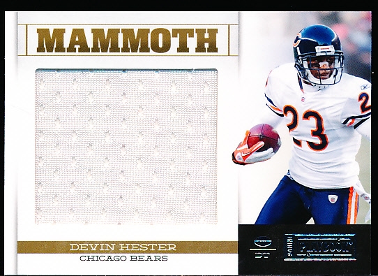 2012 Panini Playbook Ftbl.- “Mammoth Materials”- #24 Devin Hester, Bears- #79/99