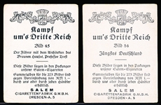 1940’s German Salem Cigarettes Adolph Hitler Cards- 2 Diff.