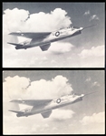 1958 Chance-Voight Aircraft F8U-1 Crusader Non-Sports B/W Postcards- 2 Postcards
