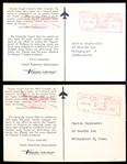 1958 Chance-Voight Aircraft F8U-1 Crusader Non-Sports B/W Postcards- 2 Postcards