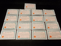 1970’s Reissue of 1940’s Exhibit Non-Sports “Licenses and Permits”- 1 Complete? Set  of 32 Diff. Cards