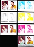 St. Vincent 60 Cent “Elvis” Progression Printers Proofs Stamp Pairs- 7 Diff. 2-Stamp Panels