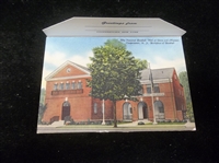 1939 C.W. Hughes & Co, Inc. Postcard Fold-Out Picture Pack “D-9726 Souvenir Folder of Cooperstown, N.Y.” Linen Jacket