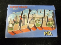Paul Monroe Co. Postcard Fold-Out Picture Pack “D-4416 Greetings from St. Louis, Mo.” Linen Jacket