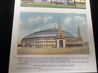 Paul Monroe Co. Postcard Fold-Out Picture Pack “D-4416 Greetings from St. Louis, Mo.” Linen Jacket