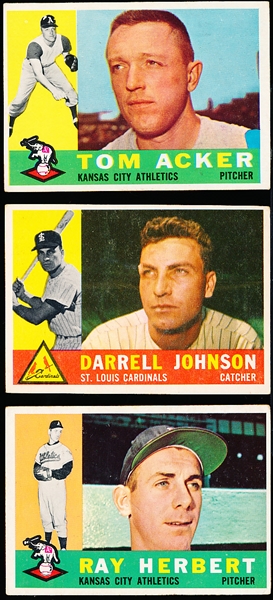 1960 Topps Baseball- 20 Diff