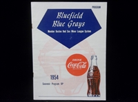 1954 Wyethville Statesmen @ Bluefield Blue Grays Appalachian League MiLB Program