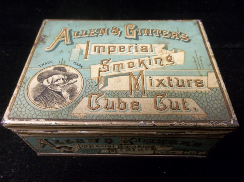 1900’s Allen and Ginter’s 4-½” x 1-½” Tobacco Tin