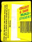 1983 Fleer “Mad Stickers”- One Unopened Wax Pack