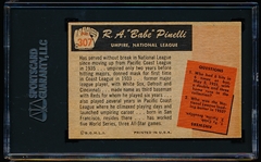 1955 Bowman Baseball- #307 Babe Pinelli, Umpire- SGC 7 (NM)- Hi# 