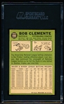 1967 Topps Baseball- #400 Bob Clemente, Pirates- SGC 6 (Ex-Nm)