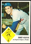 1963 Fleer Baseball- #42 Sandy Koufax, Dodgers