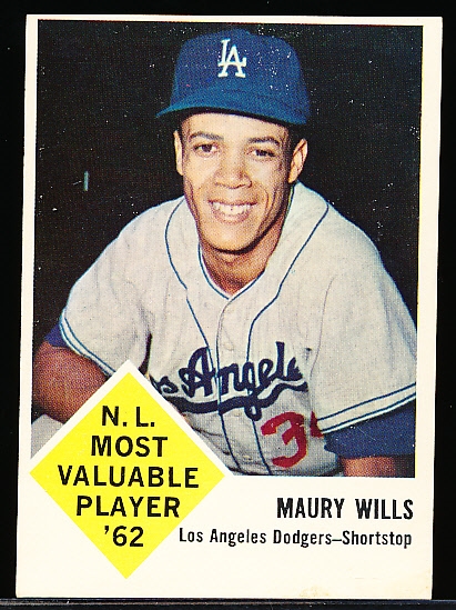 1963 Fleer Baseball- #43 Maury Wills, Dodgers