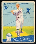 1934 Goudey Baseball- #31 Baxter Jordan, Boston Braves