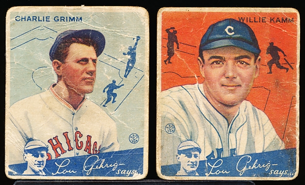 1934 Goudey Baseball- 2 cards