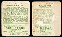 1934 Goudey Baseball- 2 cards